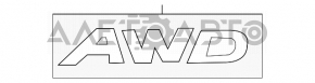 Емблема напис AWD кришки багажника Dodge Charger 11-