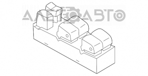 Управление стеклоподъемником передним левым Nissan Versa Note 13-19 с накладкой