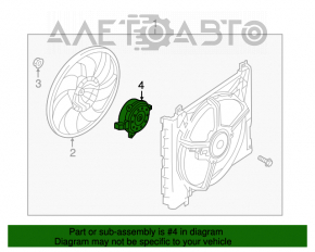 Мотор вентилятора охлаждения Nissan Versa 12-19 usa 1.6 CVT, АКПП