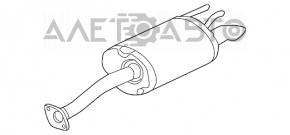 Глушитель задняя часть с бочкой Acura ILX 13-15