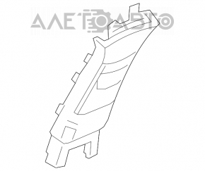 Накладка центральної стійки верхня ремінь права Acura ILX 13-15 сіра