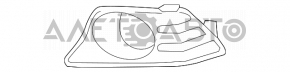 Обрамление птф правое Acura ILX 13-15 дорест