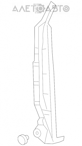 Уплотнитель крыла дверь-крыло правый Acura ILX 13-16