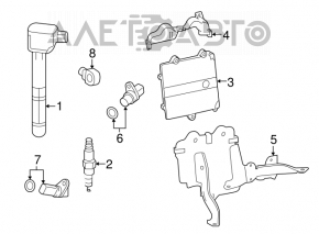Кріплення блоку керування двигуном Acura TLX 15-20 2.4