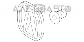 Эмблема надпись TLX крышки багажника Acura TLX 15-