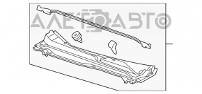 Решетка дворников пластик Chevrolet Equinox 10-17 надорван уплотнитель