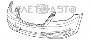 Бампер передний голый Chrysler 200 11-14 серый, порван, потертости, прижат, слом креп