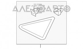 Заглушка треугольник крыла передняя правая Ford Escape MK3 13- структура