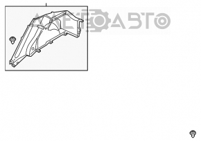 Обшивка арки правая Hyundai Veloster 12-17 черн, царапины, без заглушки
