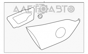 Фонарь внутренний крышка багажника левый Infiniti Q50 16-17