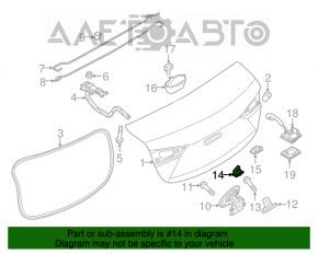 Кнопка відкриття кришки багажника Mazda 3 14-18 BM