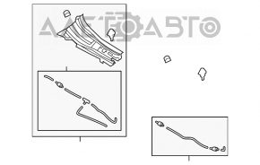 Решетка дворников пластик правая Mazda 3 14-18 BM
