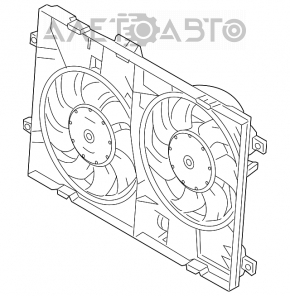 Диффузор кожух радиатора голый Mazda6 09-13 2.5
