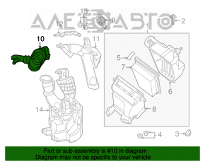 Воздуховод на коллектор резина Nissan Sentra 13-19 1.8 без отвода