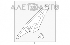 Молдинг крила трикутник передній прав Subaru Impreza 17- GK