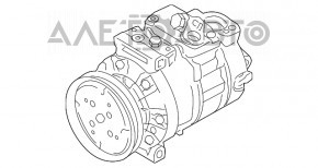 Компресор кондиціонера VW Jetta 11-18 USA 2.0 фарбований