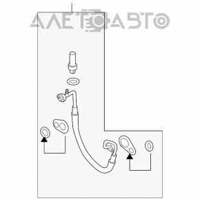 Трубка кондиционера конденсер-компрессор Ford Flex 09-12