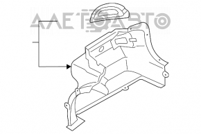 Обшивка арки права Hyundai Elantra UD 11-16