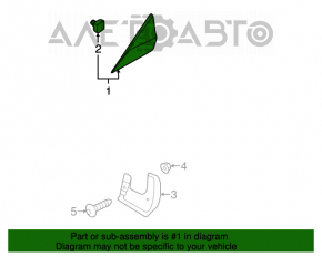Молдинг крила трикутник прав Hyundai Elantra UD 11-16