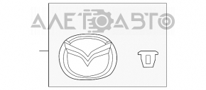 Эмблема значок Mazda крышки багажника Mazda 6 13-17 сломаны направляющие
