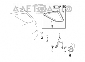 Форточка глухое стекло задняя правая Lexus RX300 98-03
