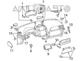 Рамка накладка на дисплей Toyota Sienna 04-10