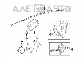 Подушка безопасности airbag пассажирская (в торпеде) Nissan Sentra 07-12