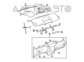 Торпедо передняя панель без AIRBAG Toyota Yaris 06-10
