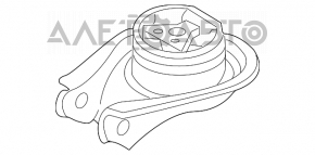 Подушка двигателя центральная Mazda3 MPS 09-13