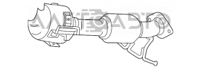 Глушник задня частина з бочкою Mazda3 2.3 03-08