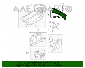 Накладка проема багажника Mazda3 03-08 HB затерта