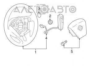 Кнопки управления на руле Nissan Murano z51 09-14