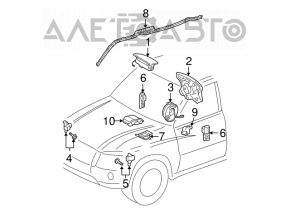 Подушка безопасности airbag боковая шторка левая Toyota Highlander 01-07