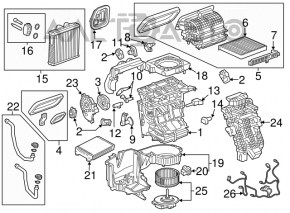 Мотор вентилятор пічки Chevrolet Cruze 16-