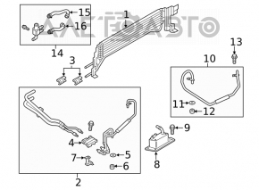 Трубки охлаждения масла в сборе с клапаном Ford Escape MK3 13-19 2.5