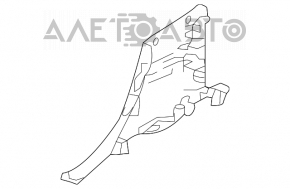 Накладка центральной стойки нижняя левая Infiniti QX30 17- черная, царапины, надломано крепление