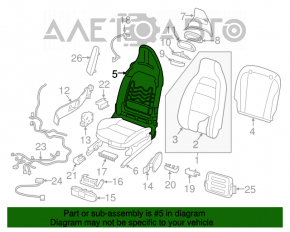 Пассажирское сидение Infiniti QX30 17- без airbag, sport, кожа черн