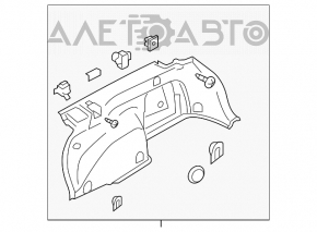 Обшивка арки левая Subaru Outback 10-14 черн