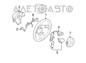 Кнопки управления на руле Subaru Outback 10-14