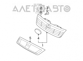 Эмблема решетки радиатора grill Subaru Outback 10-12 дорест