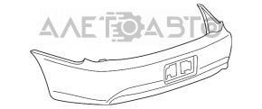 Бампер задній голий Toyota Solara 2.4 04-08