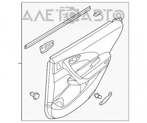 Обшивка двери карточка задняя правая Hyundai Azera 12-17