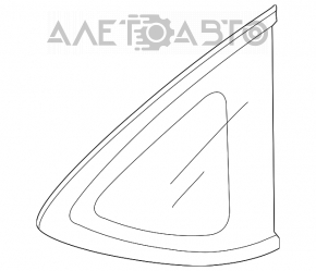 Квапка глухе скло задня права Honda CRV 12-16 подряпини на хромі, подряпини на склі