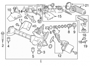 Рейка рулевая Honda CRZ 11-16 сломана фишка