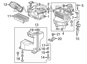 Резонатор воздушный Honda Civic X FC 16-21 1.5T