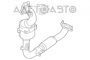 Приемная труба с катализатором Ford Focus mk3 15-18 рест 1.0T