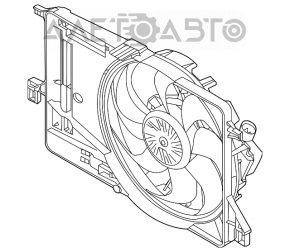 Диффузор кожух радиатора в сборе Ford Focus mk3 15-18 1.0T рест
