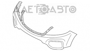 Бампер передний голый верхняя часть Kia Sorento 11-13 дорест