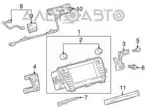 Монітор, дисплей Toyota Prius V 15-17 рест