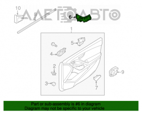 Управление стеклоподъемником задним левым Hyundai Elantra AD 17-20 черн, manual